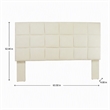 Bowery Hill Tufted Fabric Upholstered Full/Queen Headboard in Ivory