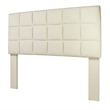 Bowery Hill Tufted Fabric Upholstered Full/Queen Headboard in Ivory