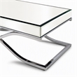 Bowery Hill Contemporary Metal Coffee Table in Chrome Finish with Glass Top