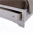 Bowery Hill Solid Wood Queen Storage Bed in White with Drawers