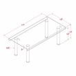 Bowery Hill Glass Top Coffee Table with Champagne Gold Finish