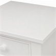 Bowery Hill Solid Wood 1-Drawer Nightstand with Open Shelf in White