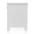 Bowery Hill Solid Wood 1-Drawer Nightstand with Open Shelf in White