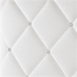 Bowery Hill Contemporary Faux Leather Tufted Bar Table in White