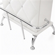 Bowery Hill Contemporary Faux Leather Tufted Bar Table in White