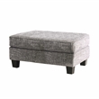 Bowery Hill Transitional Fabric Upholstered Ottoman in Gray with Storage