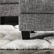 Bowery Hill Transitional Fabric Upholstered Ottoman in Gray with Storage