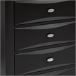 Bowery Hill 5-Drawer Chest in Black Solid and Engineered Wood