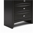 Bowery Hill 5-Drawer Chest in Black Solid and Engineered Wood
