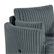 Bowery Hill Modular Fabric Chair with Pull-Out Function in Dark Gray