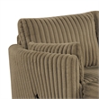 Bowery Hill Faux Fur Modular Pull-Out Sofa in Brown Fabric