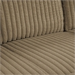 Bowery Hill Faux Fur Modular Pull-Out Sofa in Brown Fabric