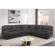 Bowery Hill L-Shaped Power Reclining Sectional with USB Ports in Gray