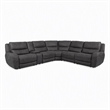 Bowery Hill L-Shaped Power Reclining Sectional with USB Ports in Gray