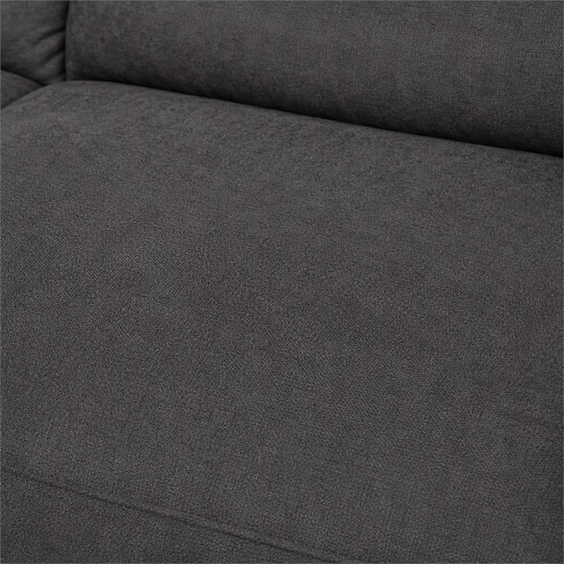 Bowery Hill L-Shaped Power Reclining Sectional with USB Ports in Gray