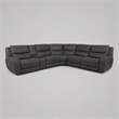 Bowery Hill L-Shaped Power Reclining Sectional with USB Ports in Gray