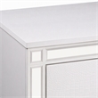 Bowery Hill 2-Drawer Solid Wood Nightstand in White with Mirror Trim