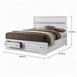 Bowery Hill Full Solid Wood Bed with Storage Drawers in White