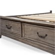 Bowery Hill Queen Storage Bed in Rustic Natural Wood Tone
