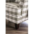 Bowery Hill Transitional Fabric Accent Chair in Light Gray