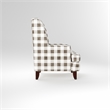 Bowery Hill Transitional Fabric Accent Chair in Light Gray