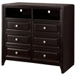 Bowery Hill 6-Drawer Solid Wood Media Chest in Espresso