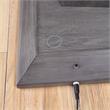 Bowery Hill LED Wood and Glass End Table in Gray with Adjustable Lighting