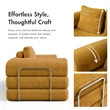 Bowery Hill Modular Foam Sofa with Corduroy Fabric in Rustic Brown