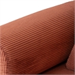 Bowery Hill Modular Foam Sofa with Corduroy Fabric in Rustic Brown