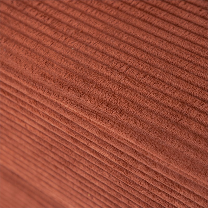 Bowery Hill Modular Foam Sofa with Corduroy Fabric in Rustic Brown