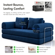 Bowery Hill Modular Foam Sofa with Corduroy Fabric in Rustic Brown