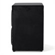 Bowery Hill Upholstered Queen Black Bedroom Set with Storage and LED Lights
