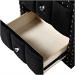 Bowery Hill Upholstered Queen Black Bedroom Set with Storage and LED Lights