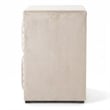 Bowery Hill Upholstered Beige Nightstand Set with Nailhead Trim