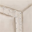 Bowery Hill Upholstered Beige Nightstand Set with Nailhead Trim