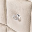 Bowery Hill Upholstered Beige Nightstand Set with Nailhead Trim