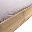 Bowery Hill Queen Panel Bed in Solid Wood Natural Finish
