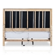 Bowery Hill Queen Panel Bed in Solid Wood Natural Finish