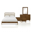 Bowery Hill Solid Wood King 5-Piece Bedroom Set in Walnut