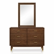 Bowery Hill Solid Wood King 5-Piece Bedroom Set in Walnut