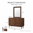 Bowery Hill Solid Wood King 5-Piece Bedroom Set in Walnut