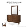 Bowery Hill Solid Wood Twin 4-Piece Bedroom Set in Walnut