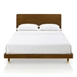 Bowery Hill Solid Wood Twin 4-Piece Bedroom Set in Walnut