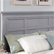 Bowery Hill Transitional Queen Bed with Drawers in Cool Gray Finish