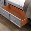 Bowery Hill Transitional Queen Bed with Drawers in Cool Gray Finish