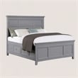 Bowery Hill Transitional Queen Bed with Drawers in Cool Gray Finish
