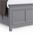 Bowery Hill Transitional Queen Bed with Drawers in Cool Gray Finish
