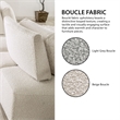 Bowery Hill Modern Beige Boucle Armless Chair with Adjustable Backrest