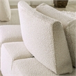 Bowery Hill Modern Beige Boucle Armless Chair with Adjustable Backrest