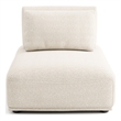 Bowery Hill Modern Beige Boucle Armless Chair with Adjustable Backrest